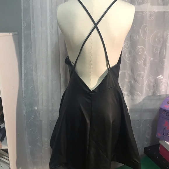 Black pleather dress - Picture 2 of 4